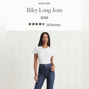 Agolde Riley Long Jean EUC